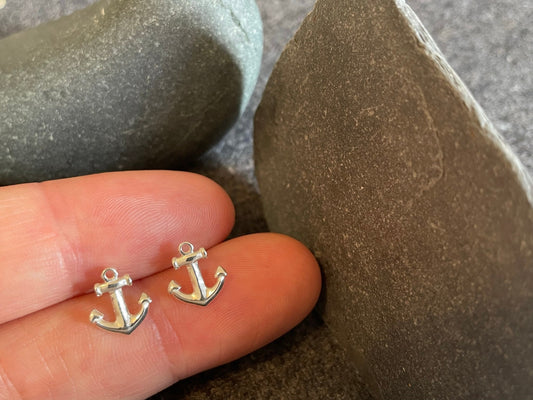 Anchor Earrings in 925 Sterling Silver