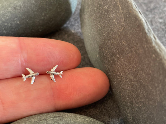 Aeroplane Earrings in 925 Sterling Silver