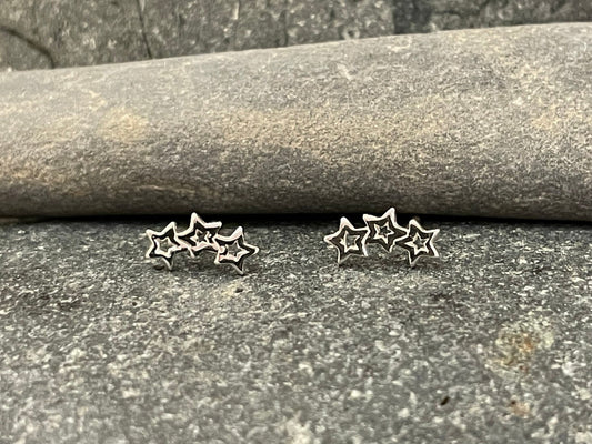 Star Cluster Earrings in 925 Sterling Silver