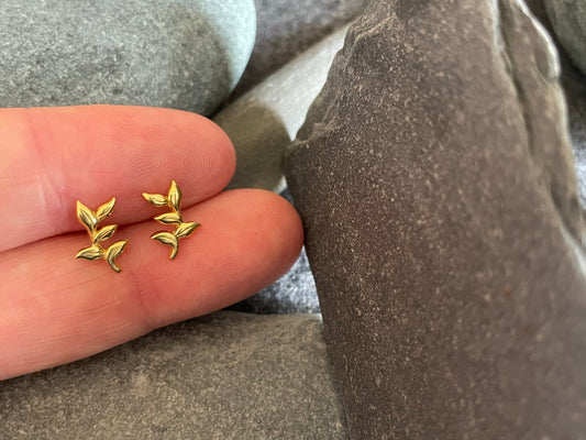 Branch Earrings in Gold Plated 925 Sterling Silver