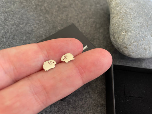 Sheep Earrings in 925 Sterling Silver