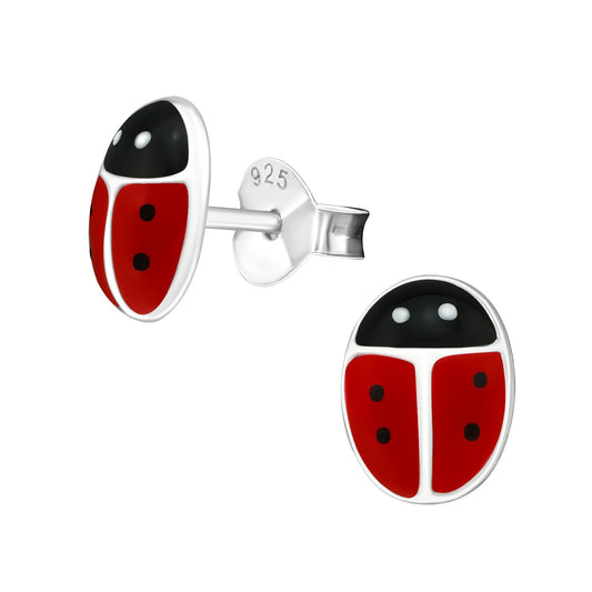 Ladybird - 925 Sterling Silver Stud Earrings