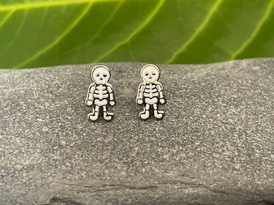 Skeleton Earrings in 925 Sterling Silver