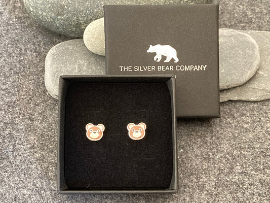 Teddy Bear Earrings in 925 Sterling Silver