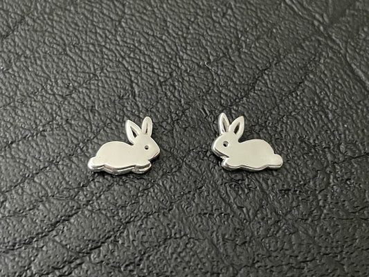 Rabbit Earrings in 925 Sterling Silver