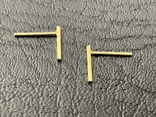 Bar Earrings in Gold Plated 925 Sterling Silver