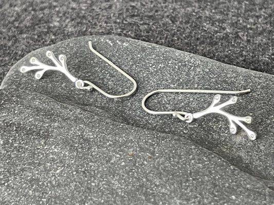 Coral Reef Drop Earrings in 925 Sterling Silver with Cubic Zirconia