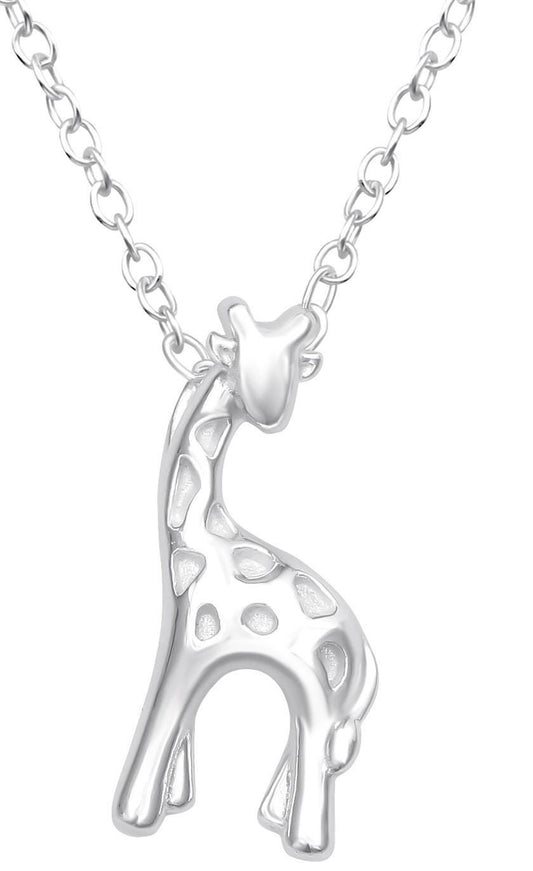 Giraffe Pendant Necklace in 925 Sterling Silver