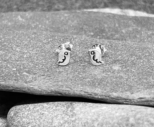Bird - 925 Sterling Silver Plain Ear Studs