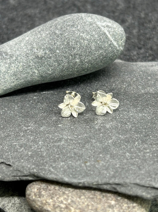 Flower Earrings in 925 Sterling Silver