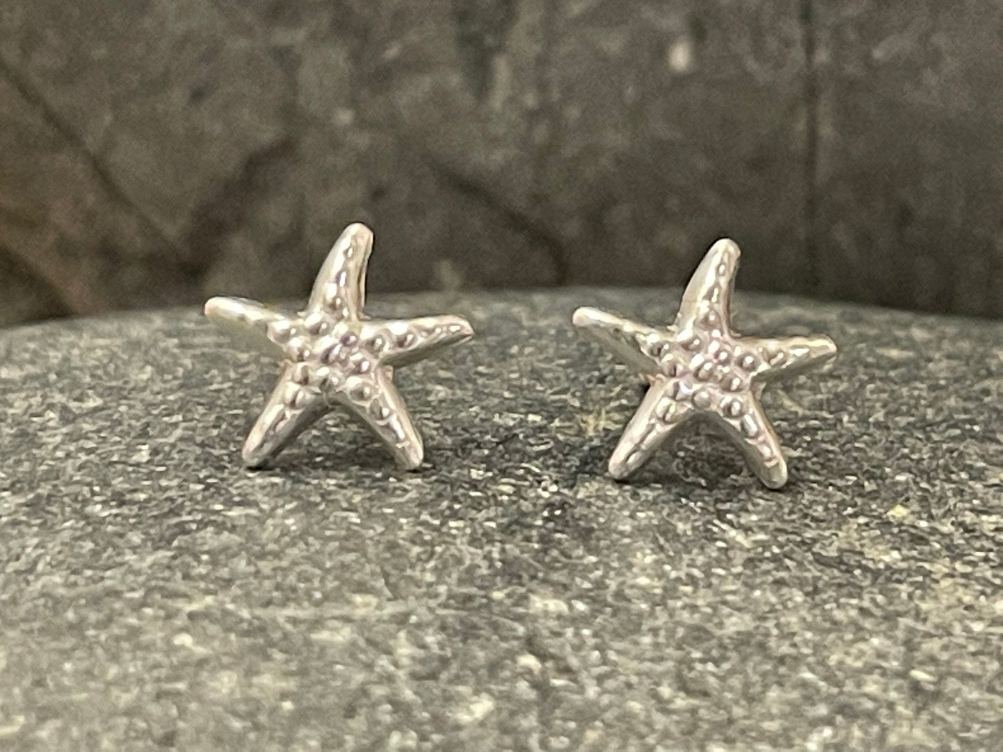 Starfish - 925 Sterling Silver Plain Stud Earrings