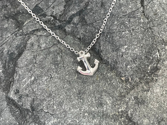 Anchor - 925 Sterling Silver Pendant and Necklace - Boxed