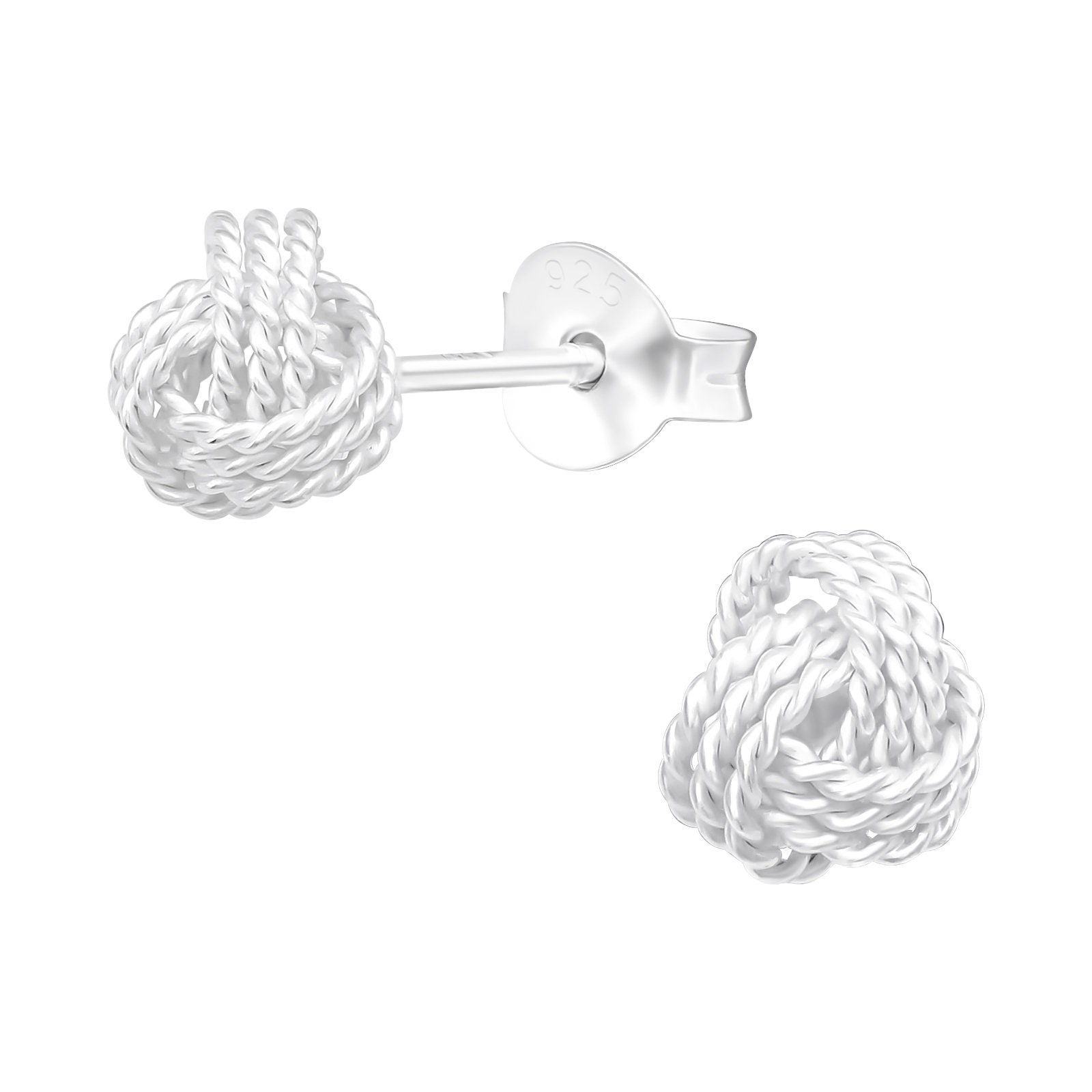 Knot Earrings in 925 Sterling Silver