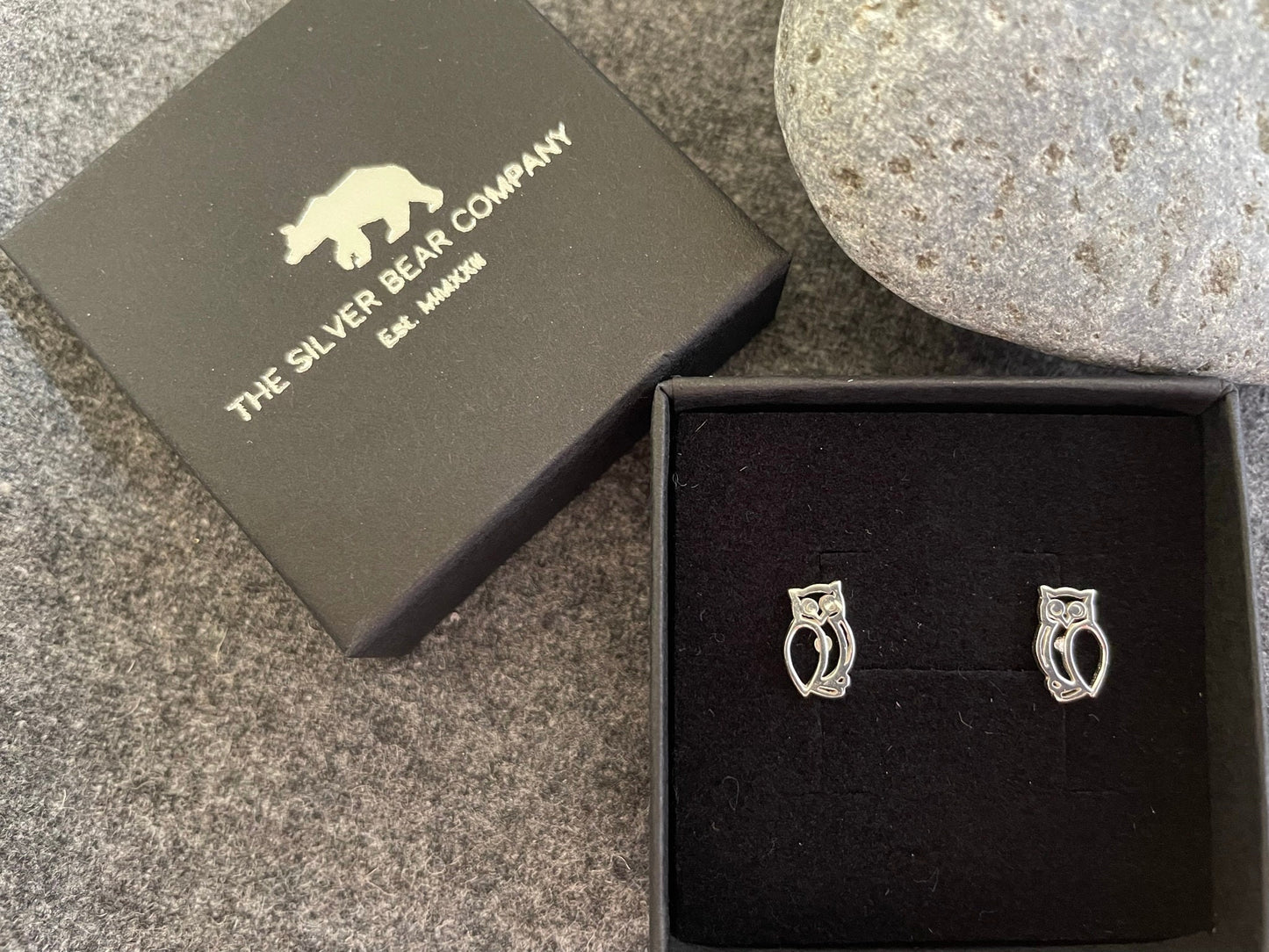 Owl Earrings in 925 Sterling Silver