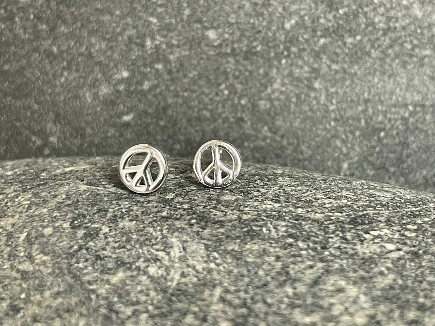 Peace Earrings in 925 Sterling Silver (small)