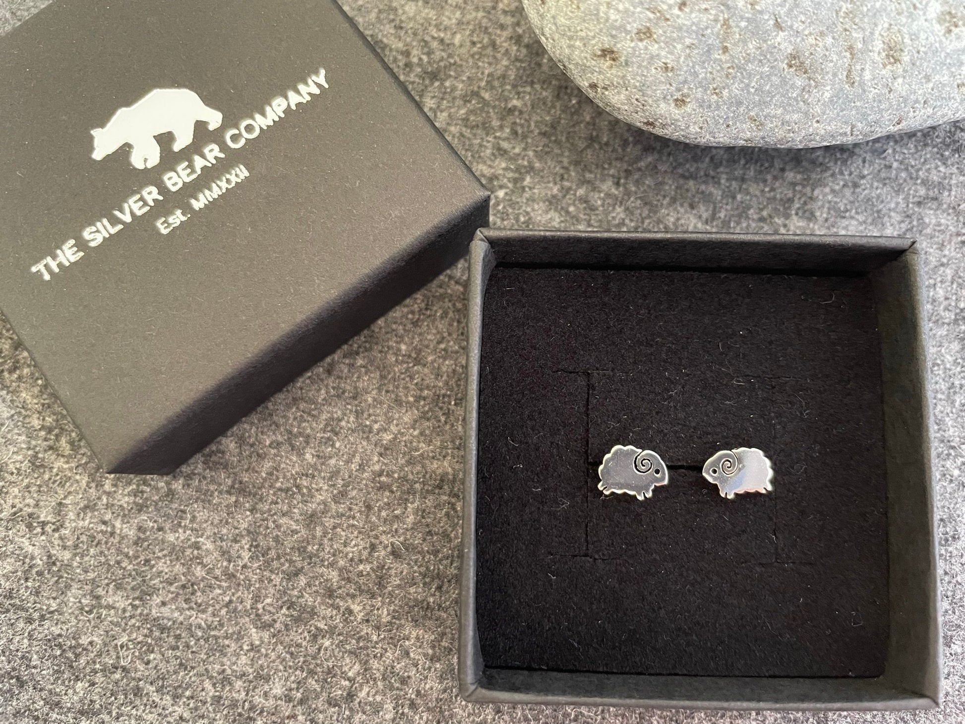 Sheep Earrings in 925 Sterling Silver