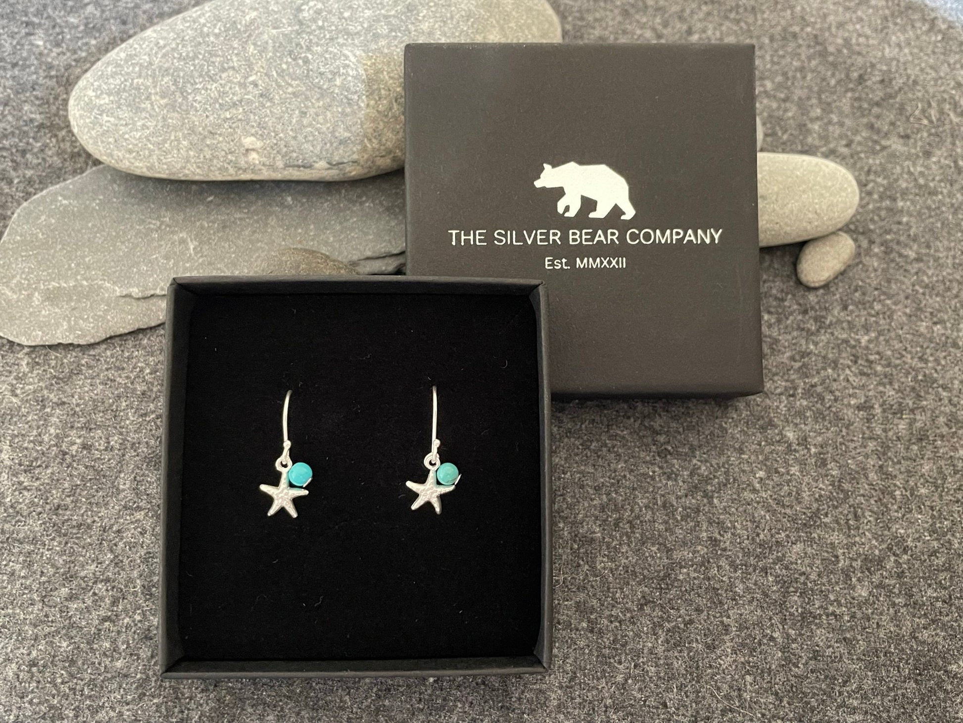 Starfish - 925 Sterling Silver Drop Earrings