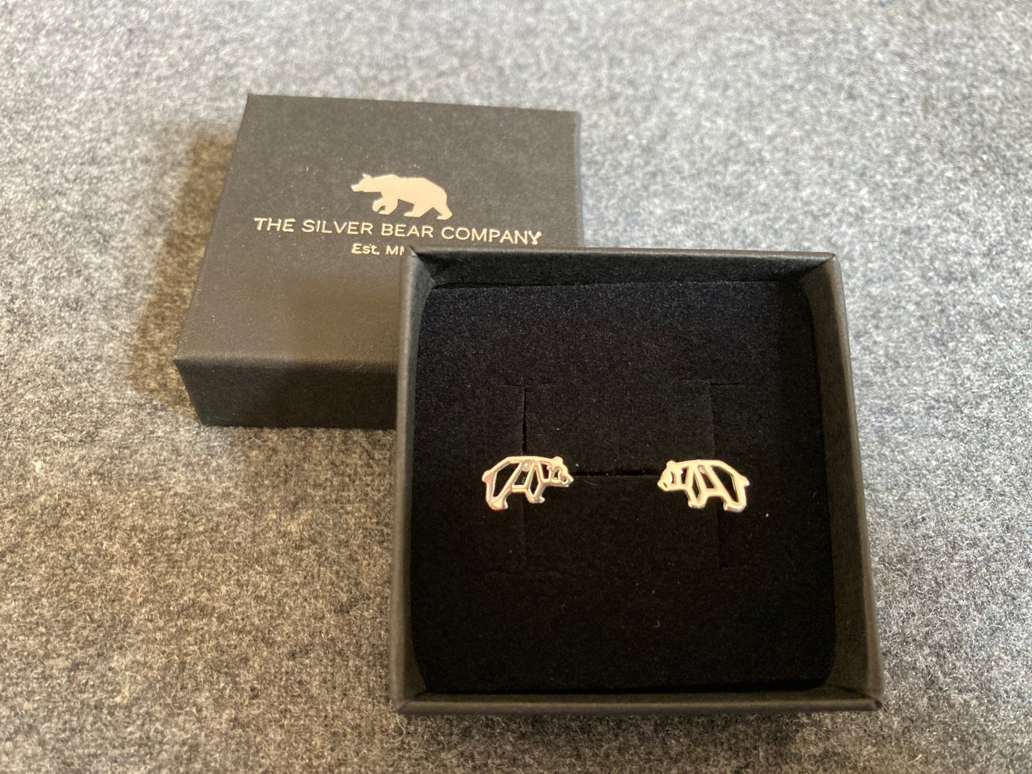 Bear Earrings in 925 Sterling Silver