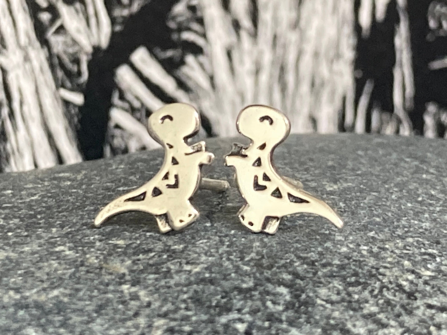 Baby Dinosaur - 925 Sterling Silver Stud Earrings Boxed