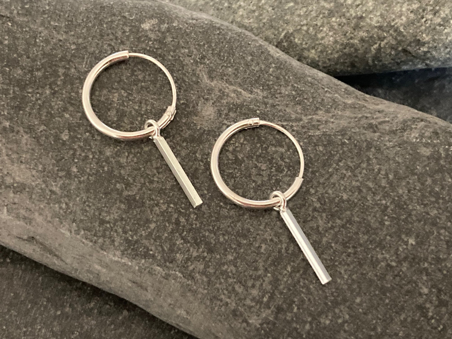 Bar Drop - 925 Sterling Silver Necklace and Pendant - Boxed