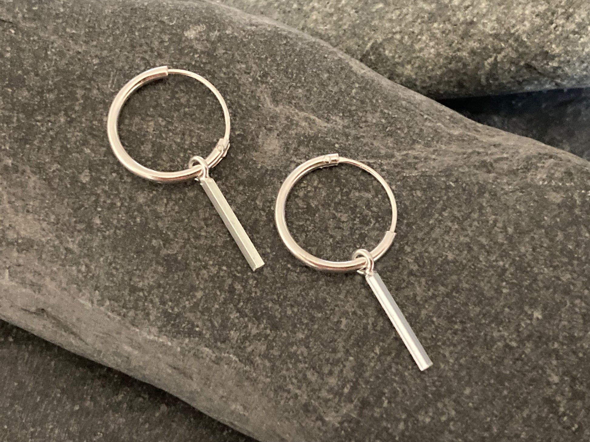 Bar Drop - 925 Sterling Silver Necklace and Pendant - Boxed