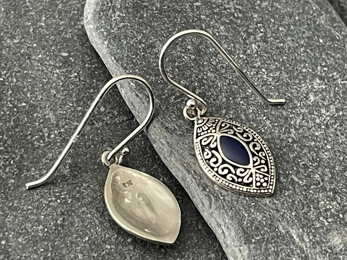 Marquise Bali Drop Earrings in 925 Sterling Silver
