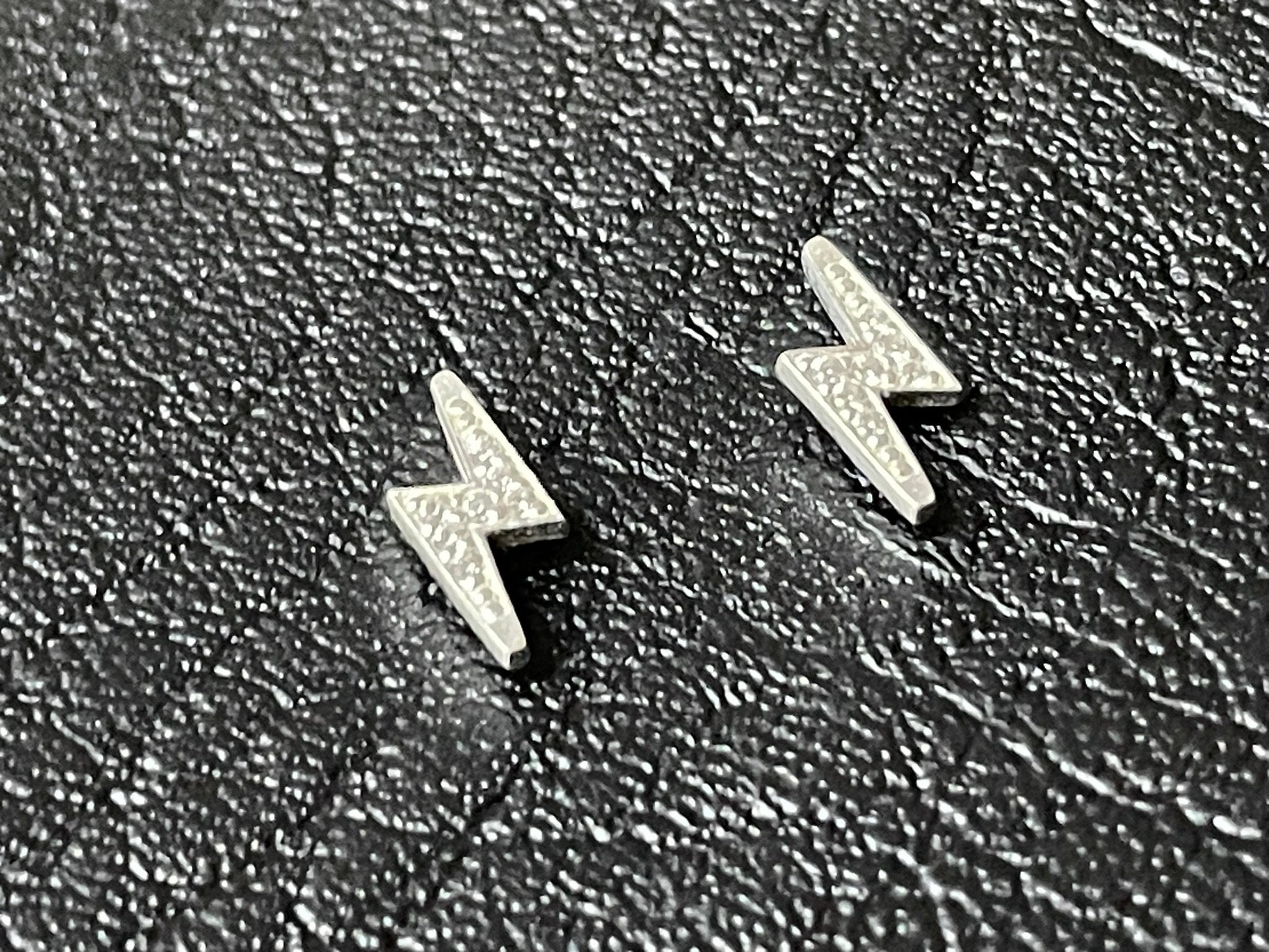 Lightning Bolt Eartings in 925 Sterling Silver with Cubic Zirconia