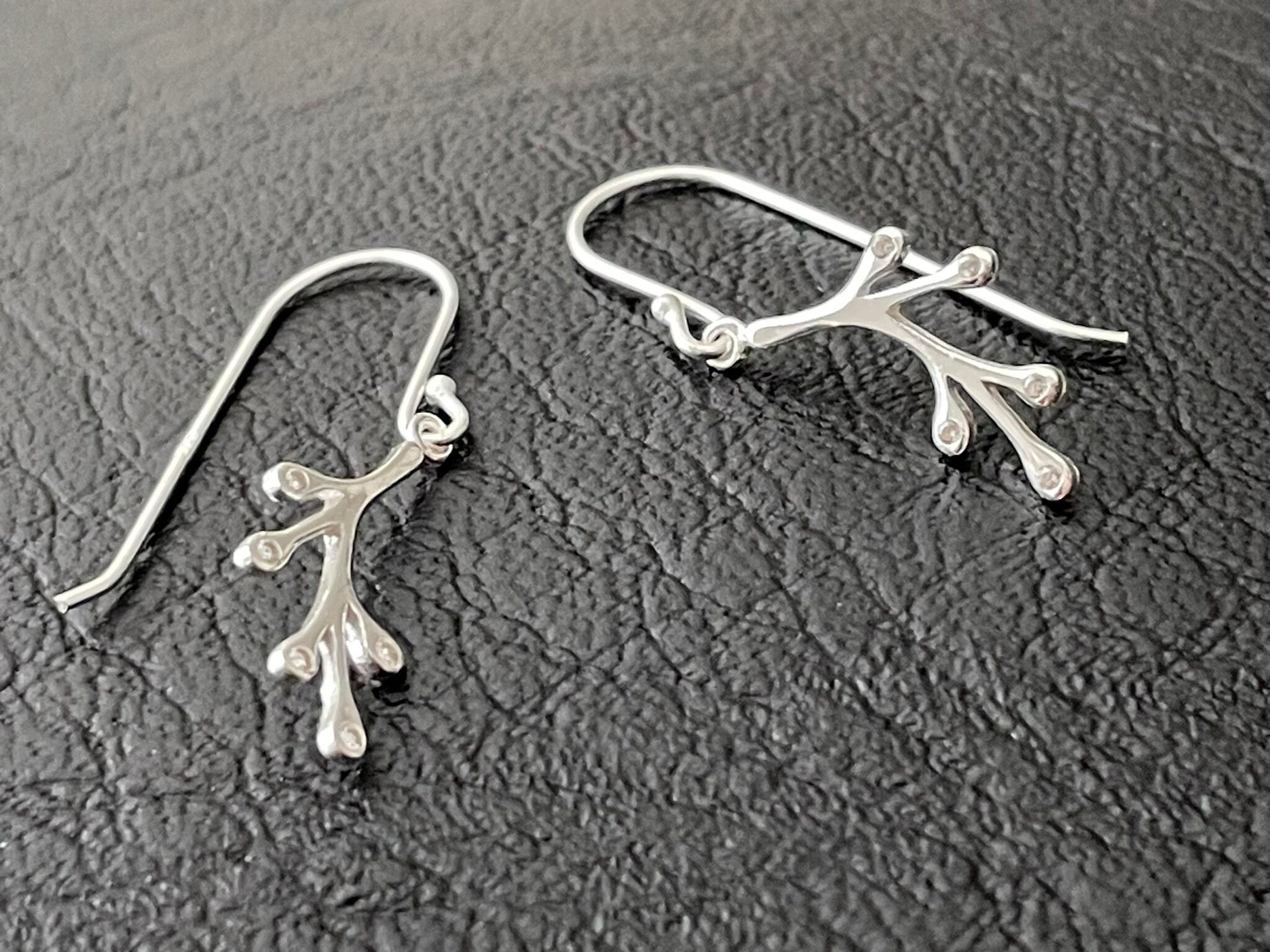 Coral Reef - 925 Sterling Silver Cubic Zirconia CZ Drop Earrings - Boxed