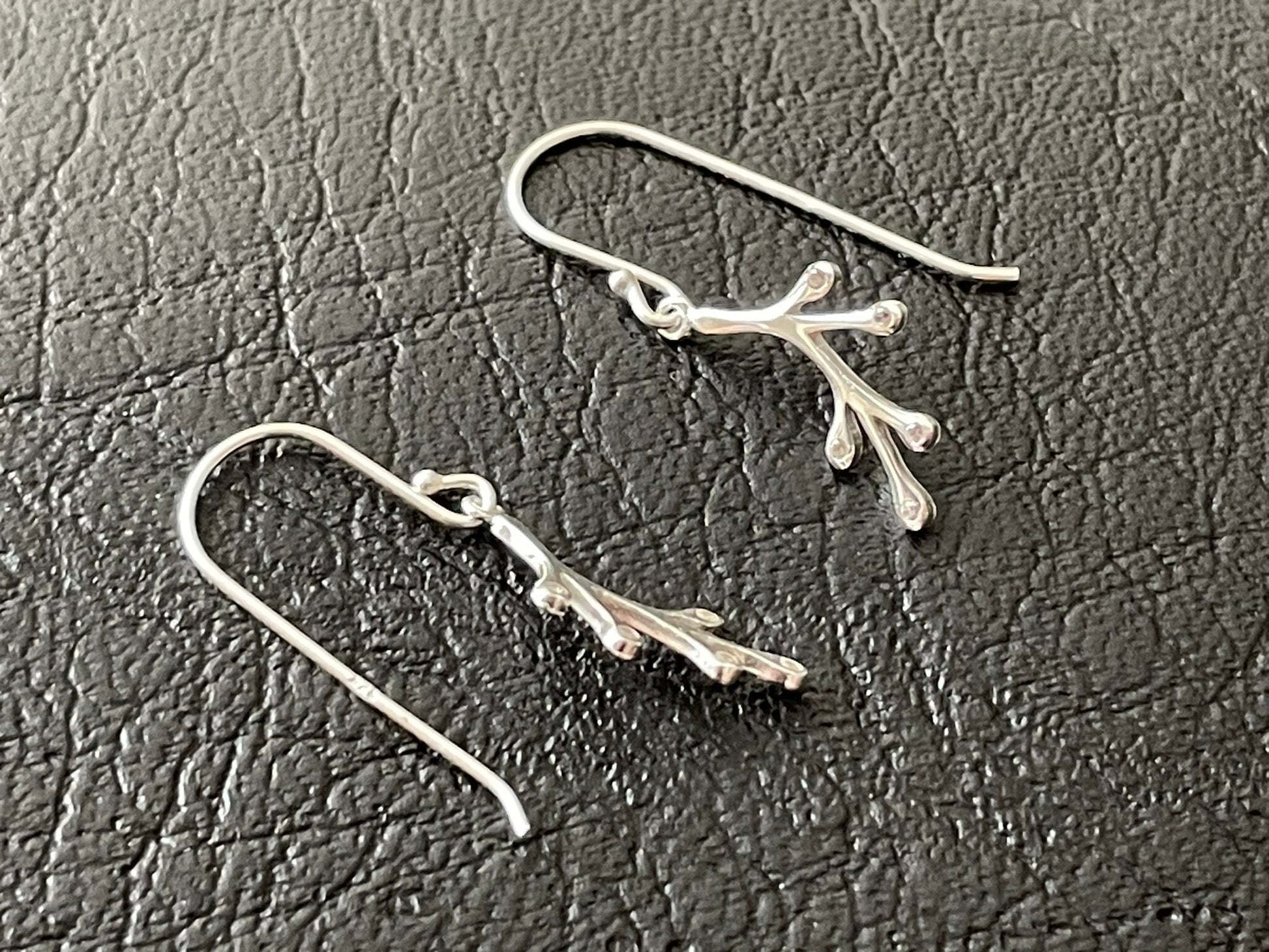 Coral Reef - 925 Sterling Silver Cubic Zirconia CZ Drop Earrings - Boxed