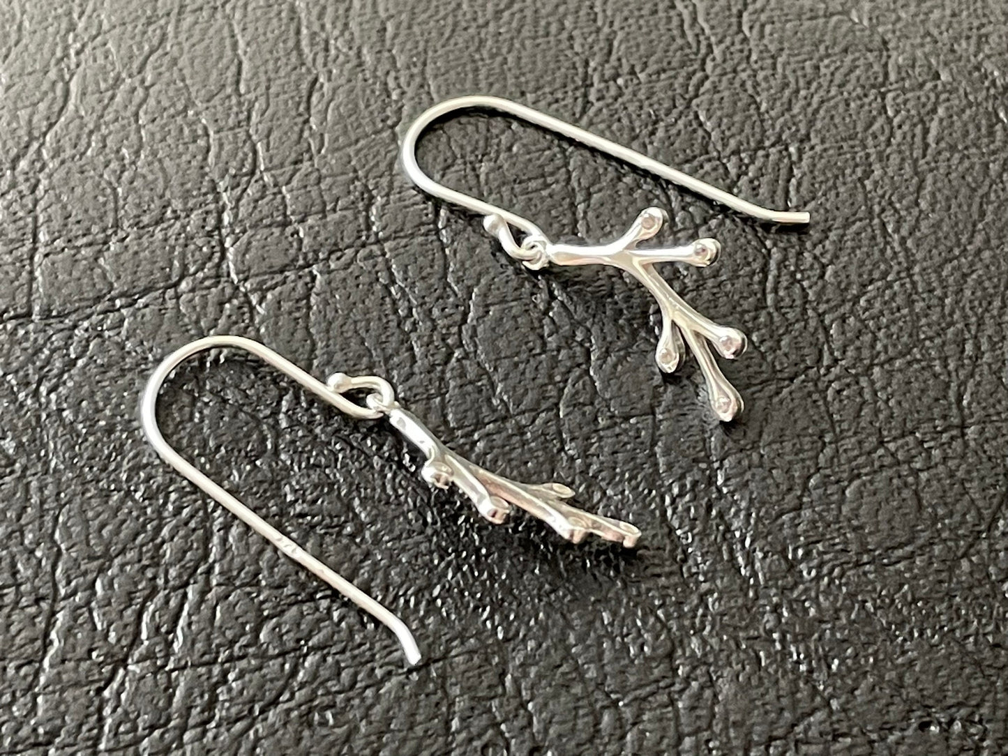Coral Reef Drop Earrings in 925 Sterling Silver with Cubic Zirconia