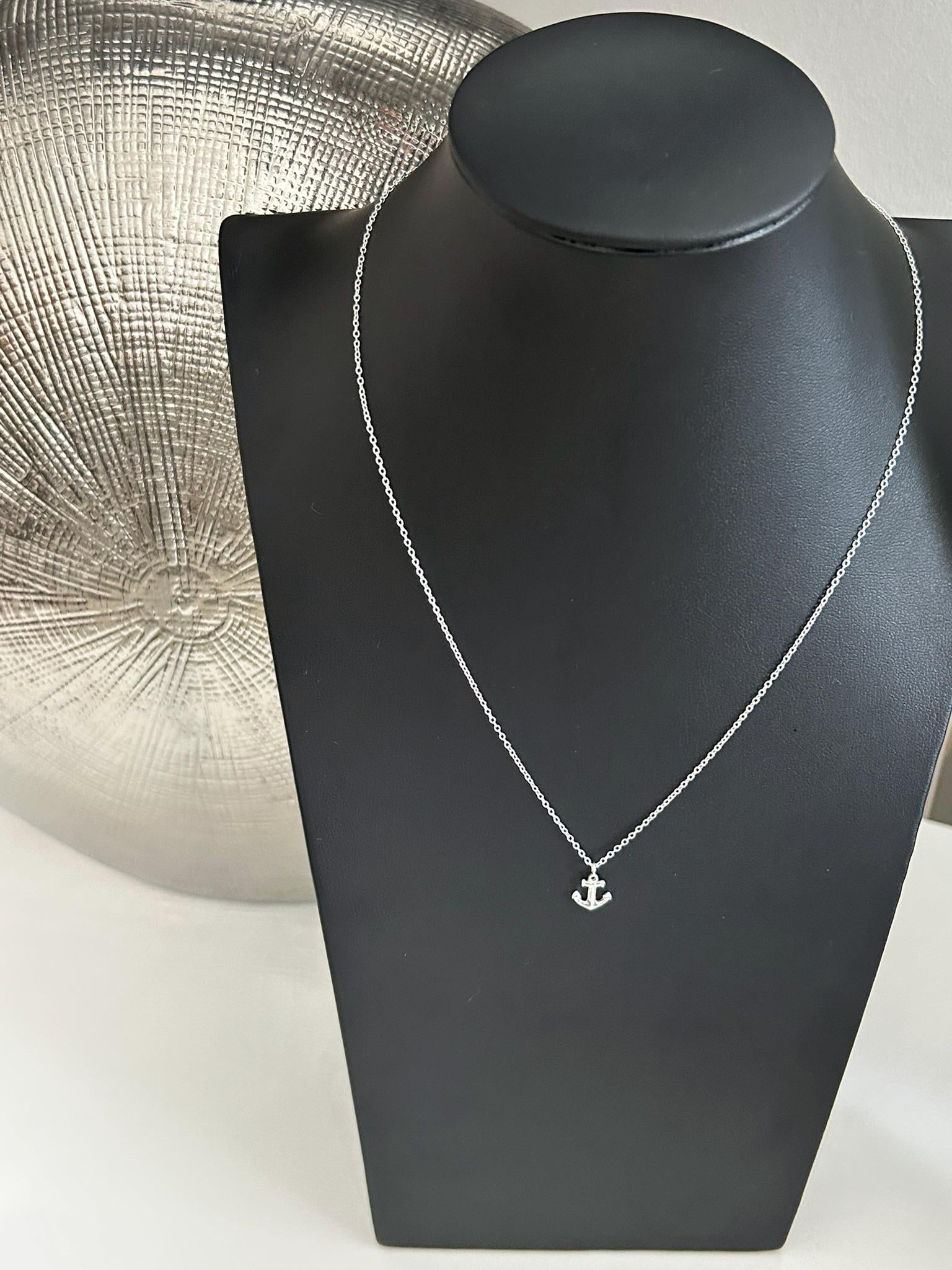 Anchor - 925 Sterling Silver Pendant and Necklace - Boxed