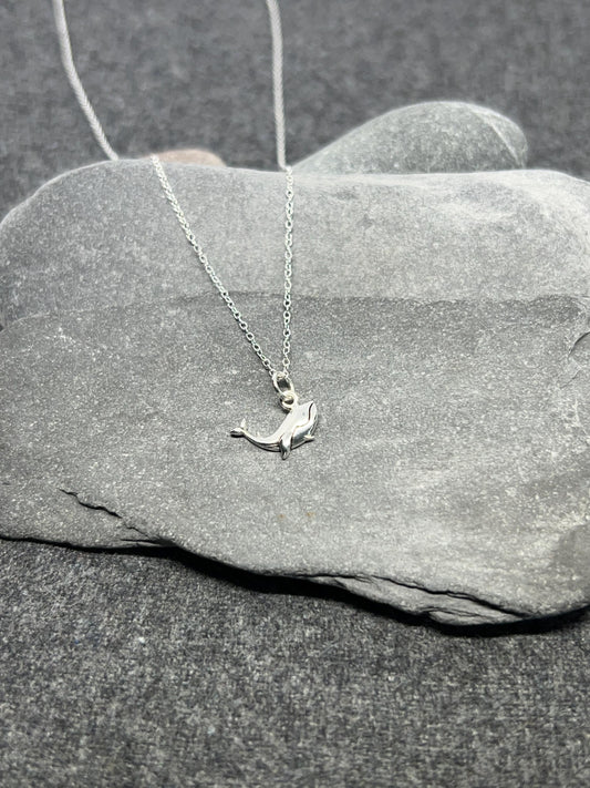 Whale - 925 Sterling Silver Pendant and Necklace - Boxed
