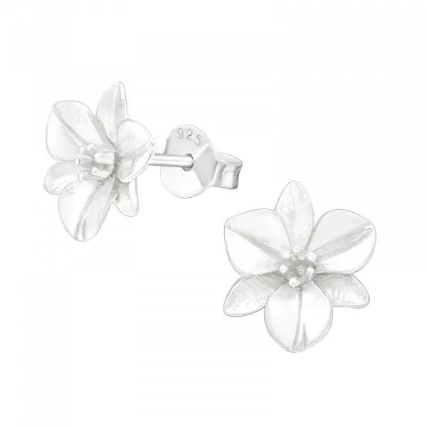 Flower - 925 Sterling Silver Stud Earrings: Spring Blossom. Boxed