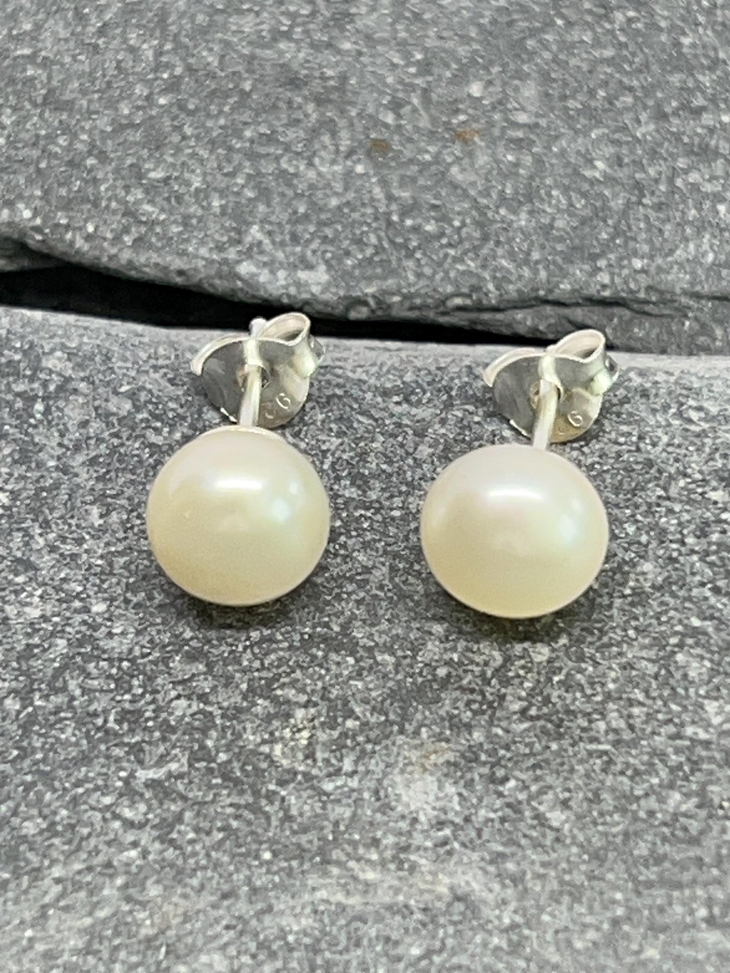 Freshwater 7mm Pearl Earrings in 925 Sterling Silver