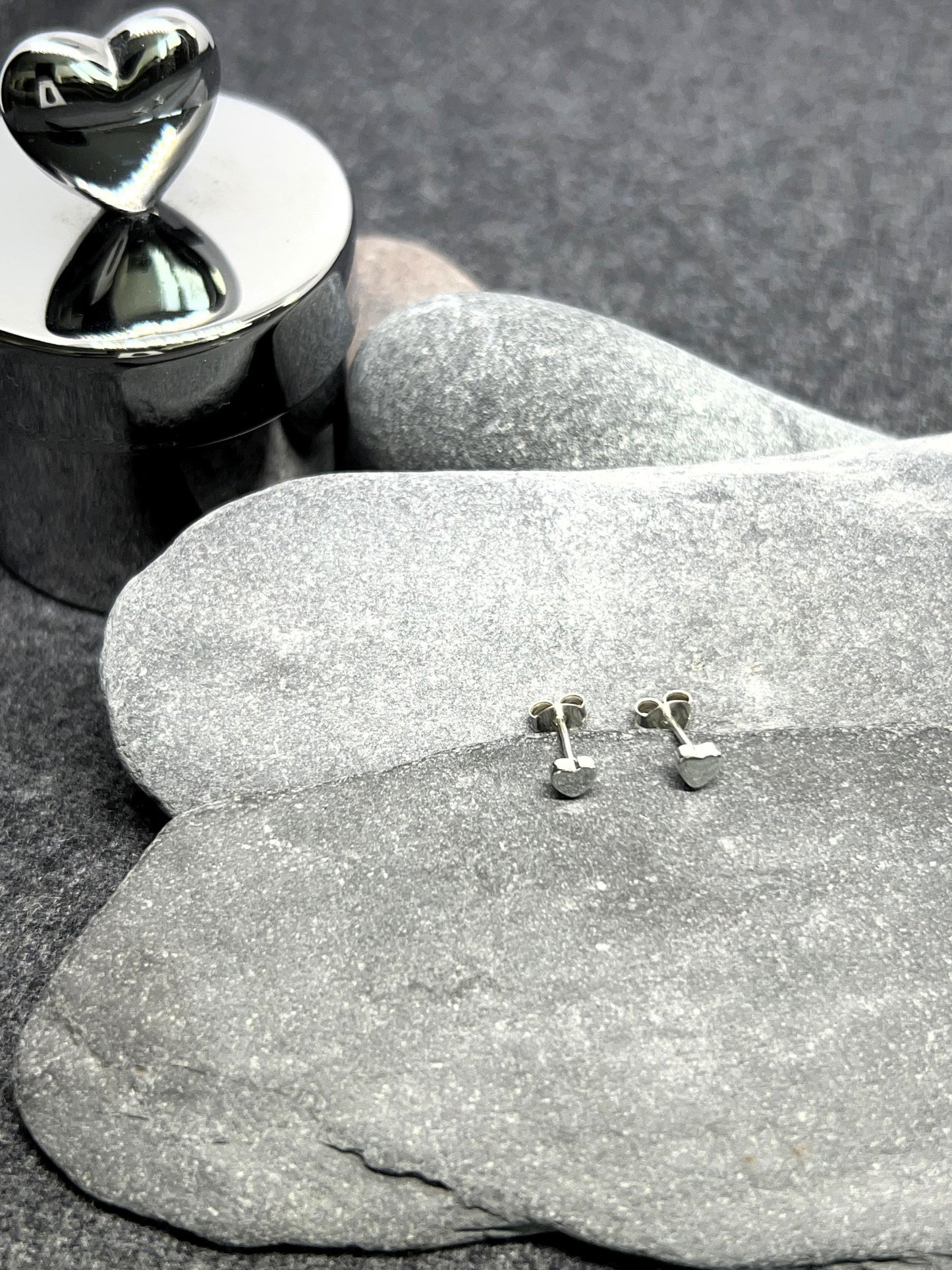 Heart Mini Earrings in 925 Sterling Silver