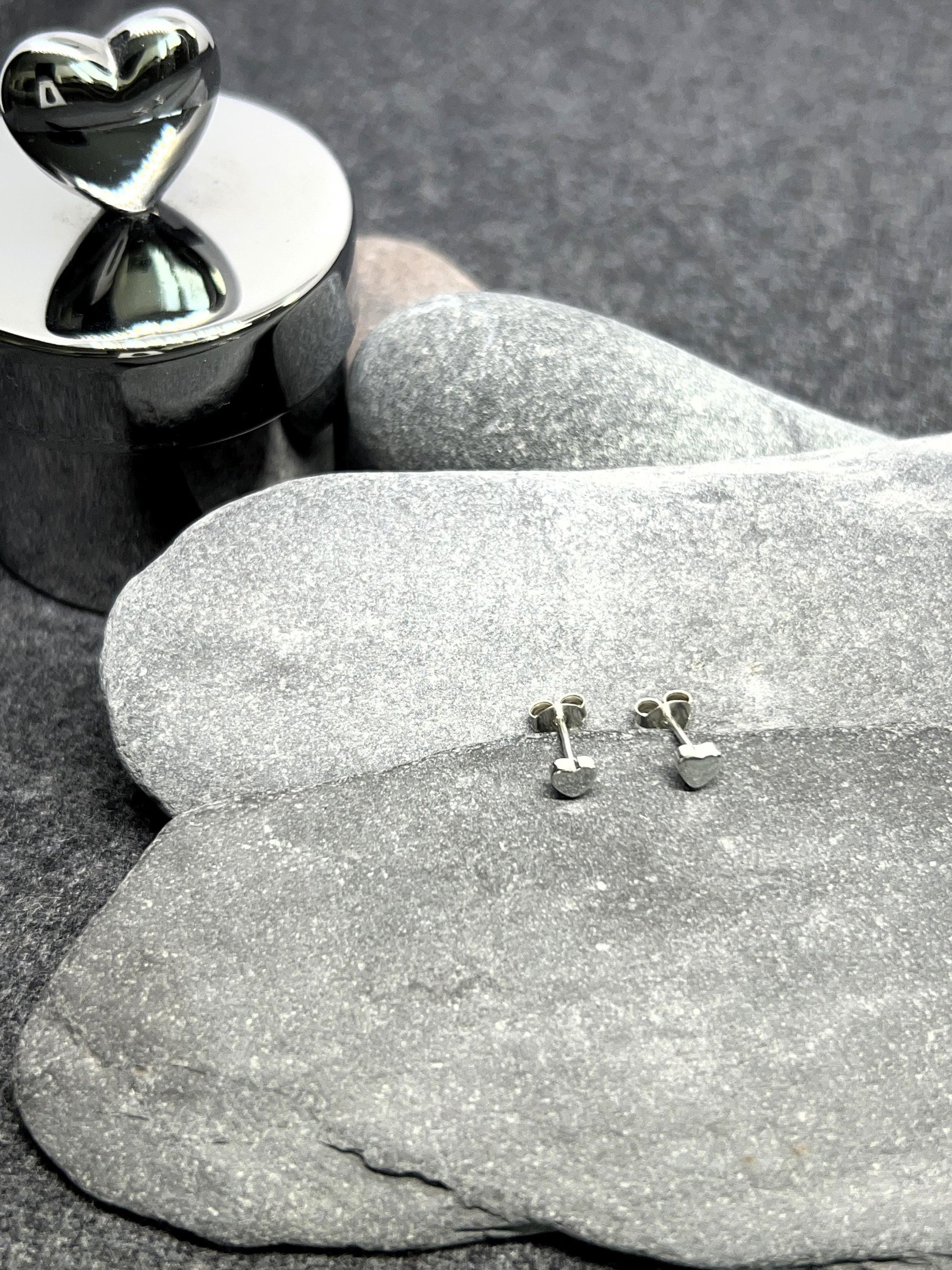 Heart Mini Earrings in 925 Sterling Silver