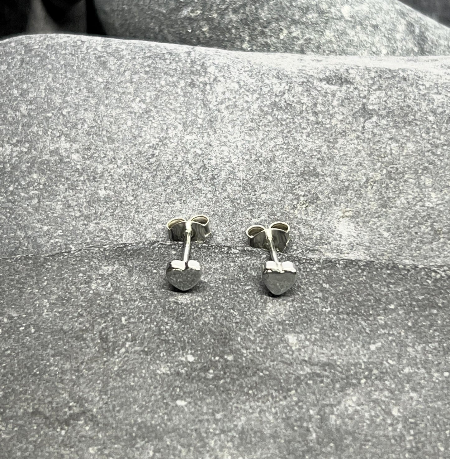 Heart Mini Earrings in 925 Sterling Silver