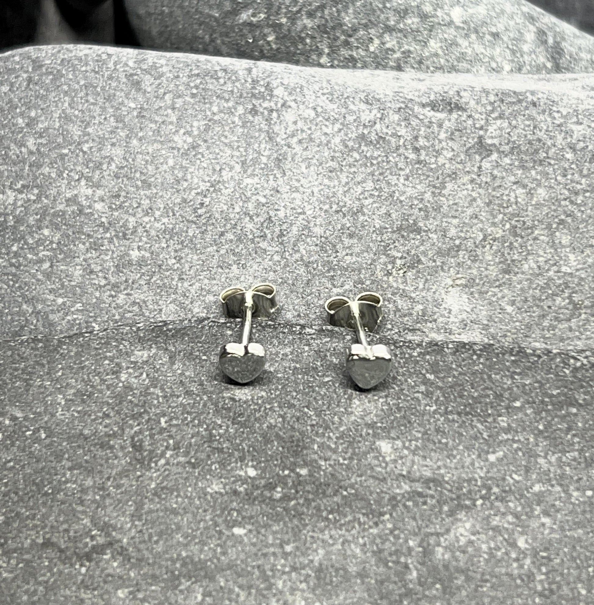 Heart Mini Earrings in 925 Sterling Silver