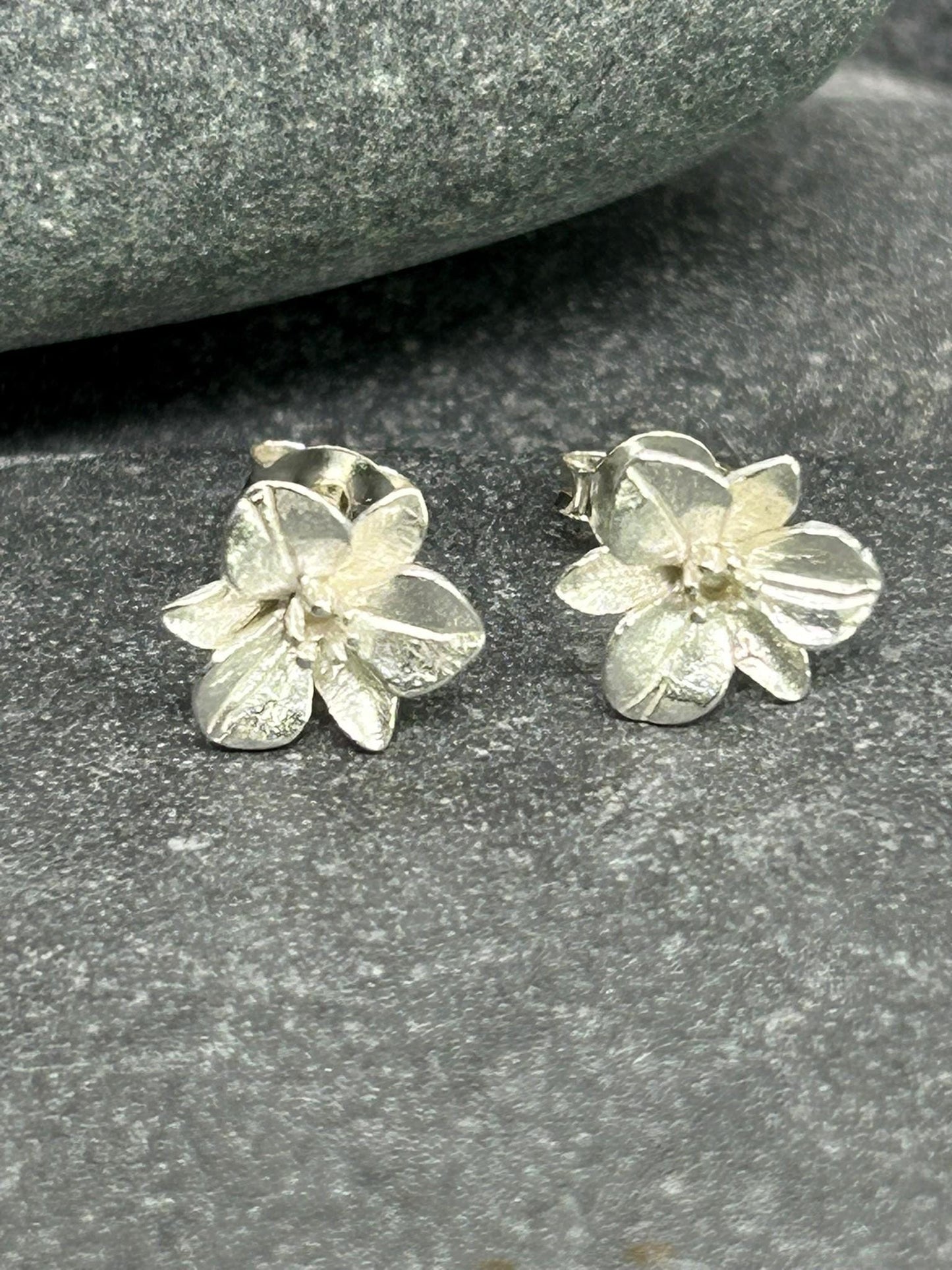 Flower - 925 Sterling Silver Stud Earrings: Spring Blossom. Boxed