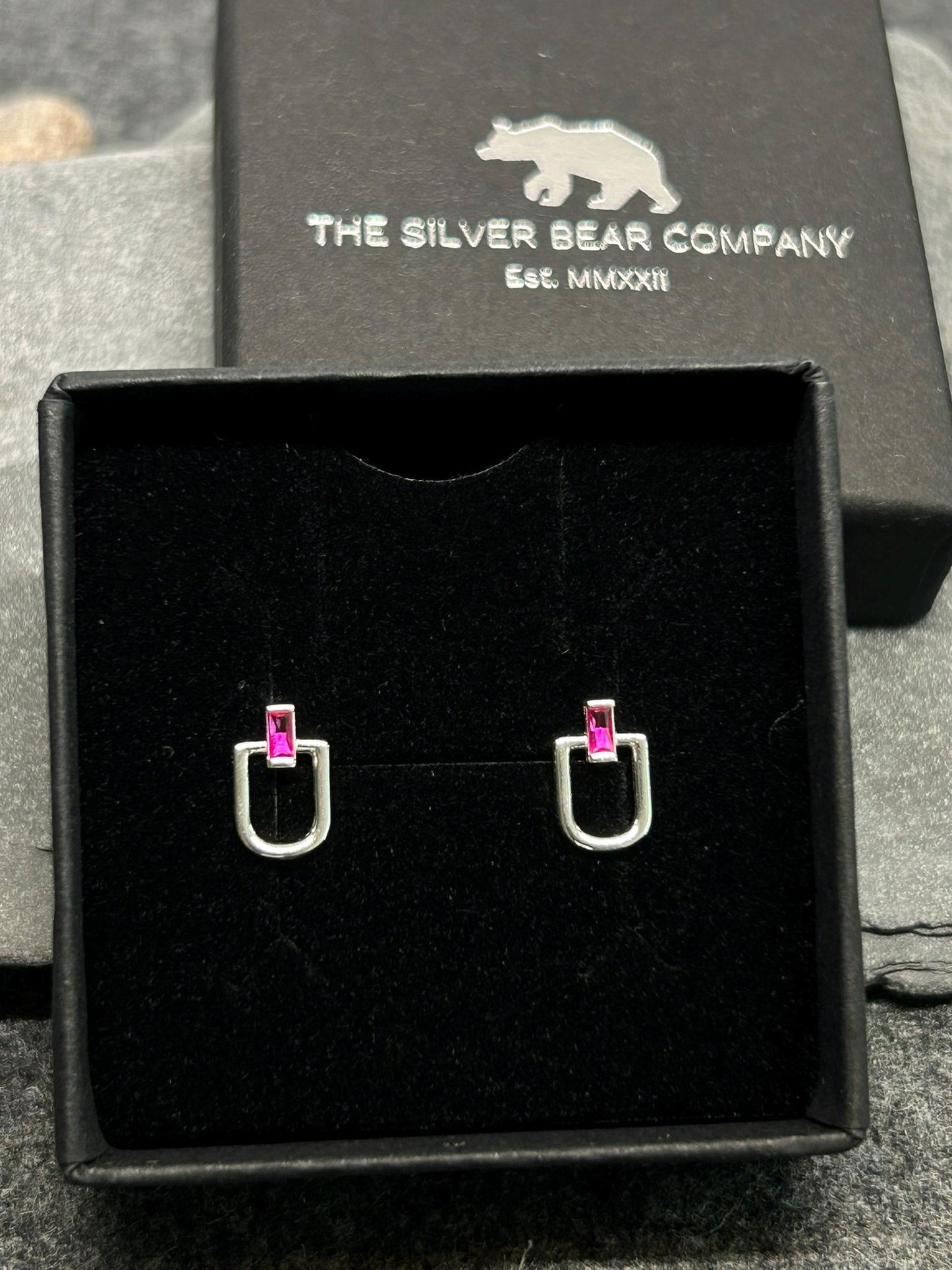 U‑Shaped 925 Sterling Silver Ear Studs with Cubic Zirconia — Silver & Gold Options, Gift-Ready