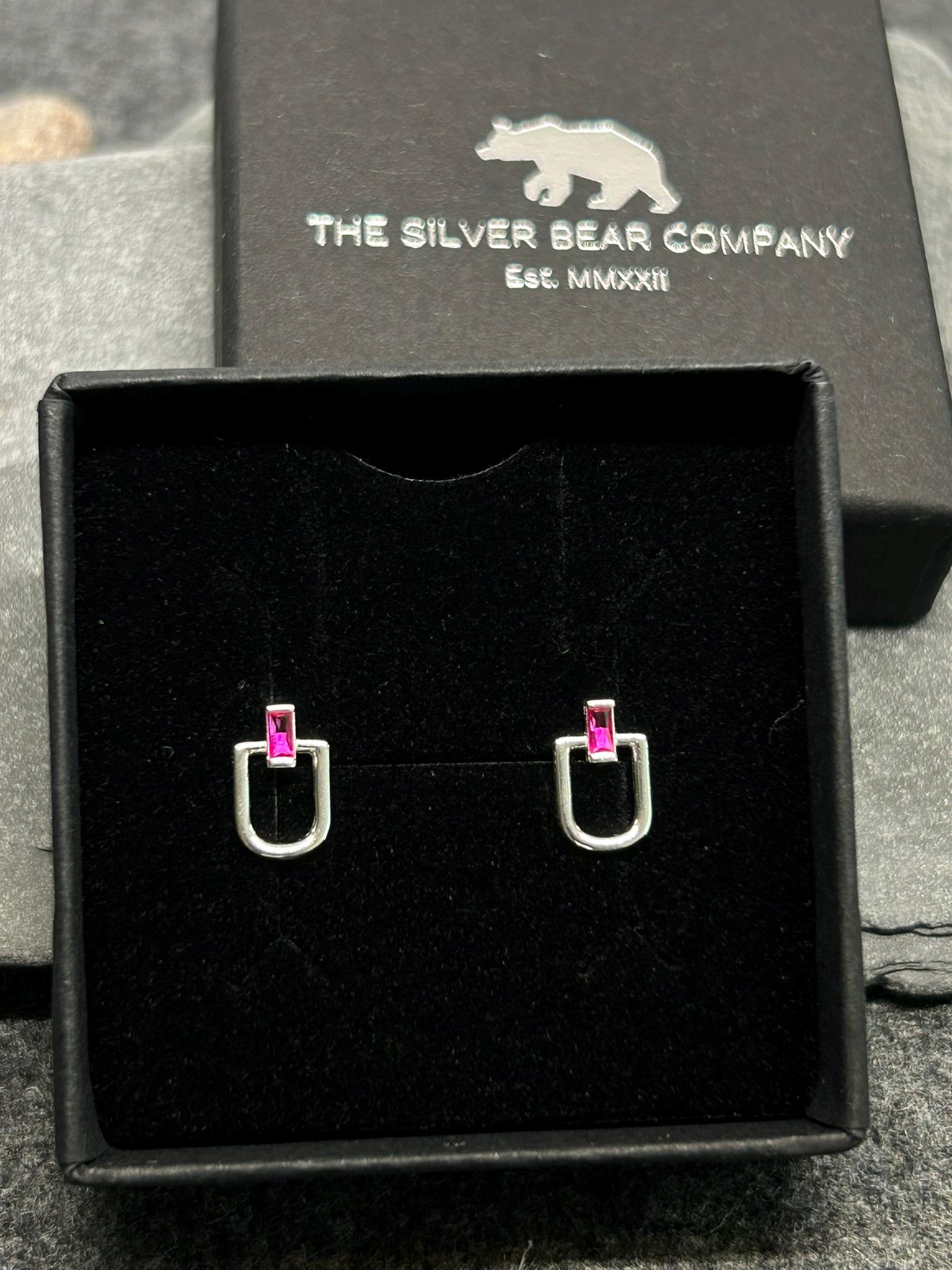 U‑Shaped 925 Sterling Silver Ear Studs with Cubic Zirconia — Silver & Gold Options, Gift-Ready