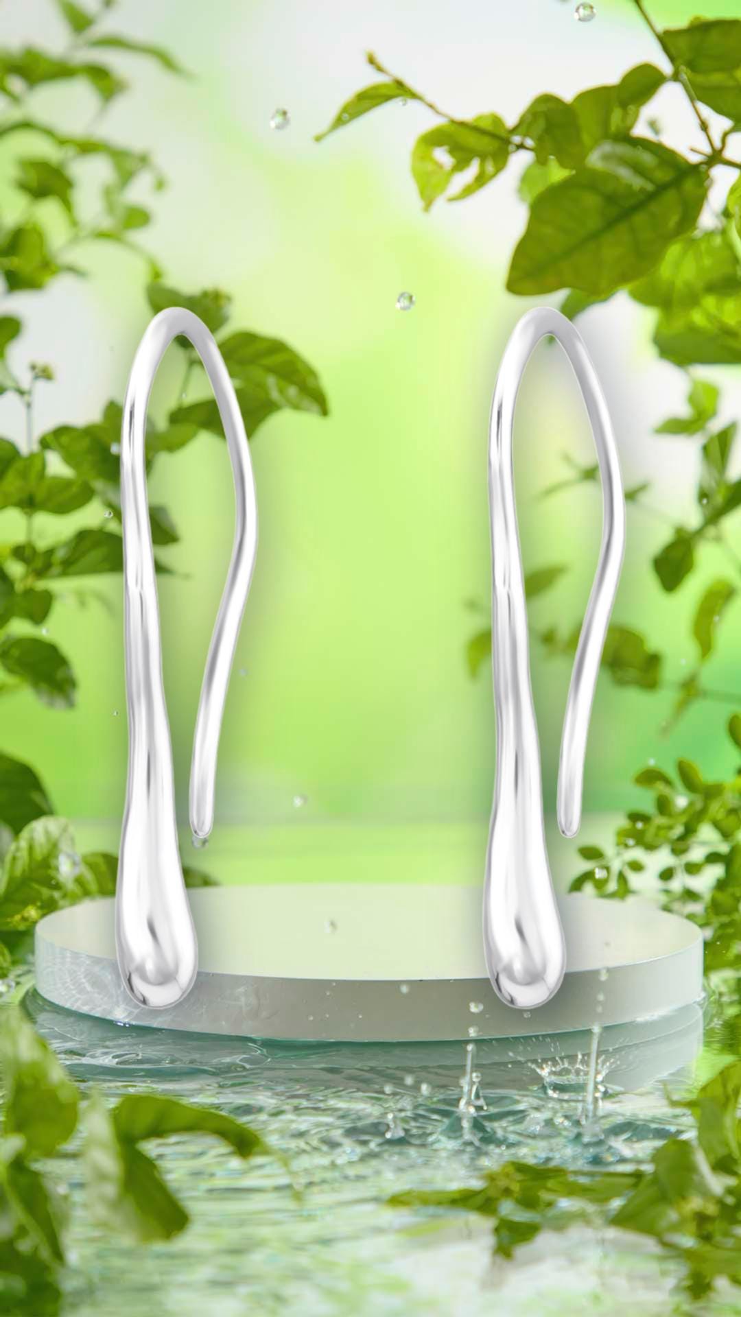 Teardrop Earrings – 925 Sterling Silver Sleek Earrings. Boxed