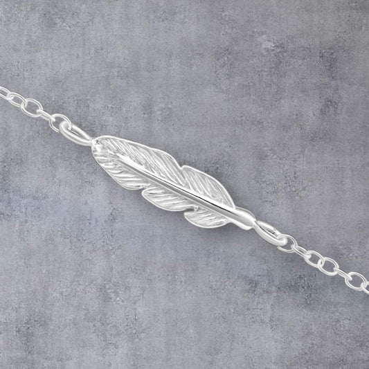 Feather Bracelet in 925 Sterling Silver