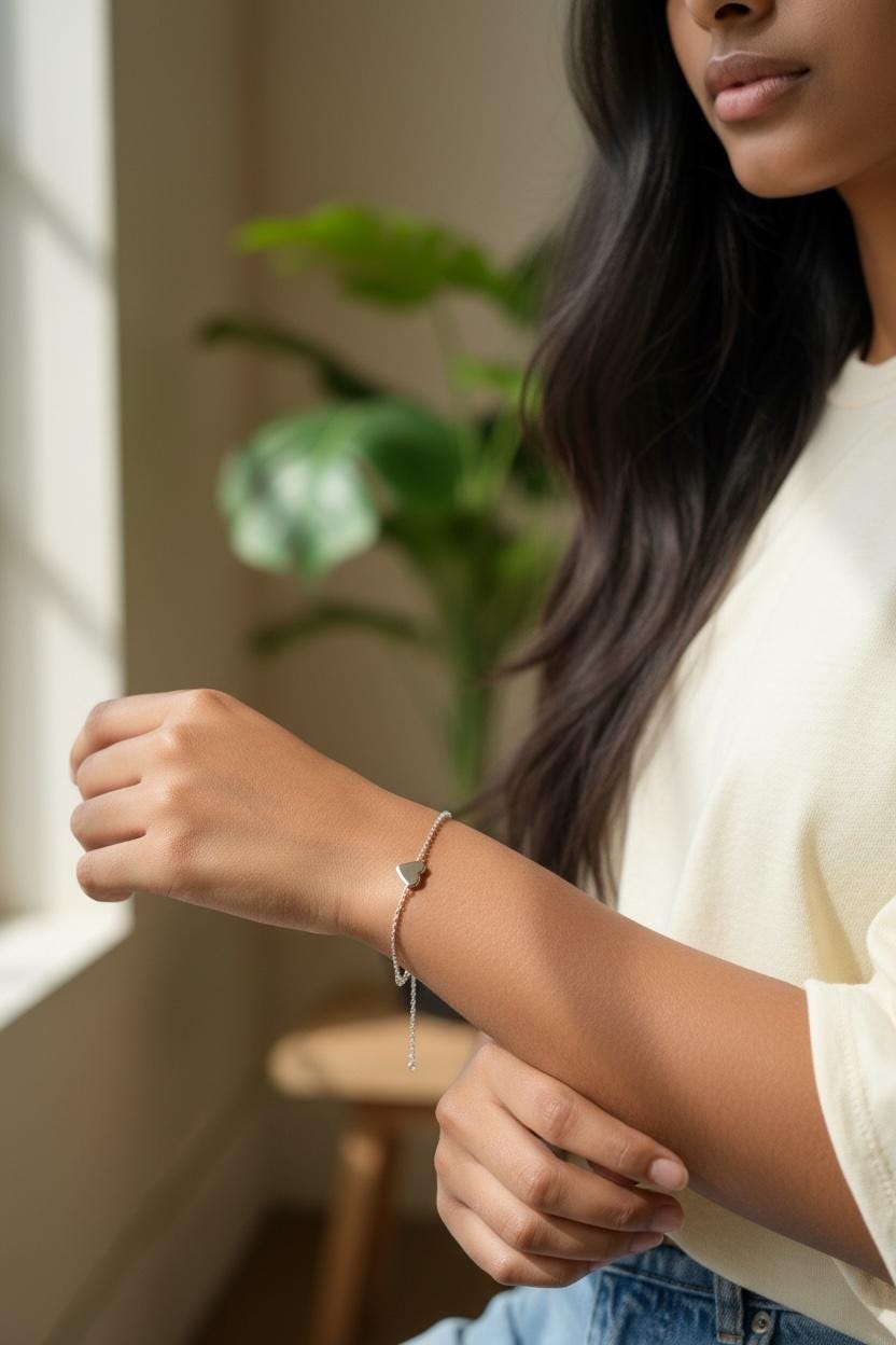 Heart Bracelet – 925 Sterling Silver